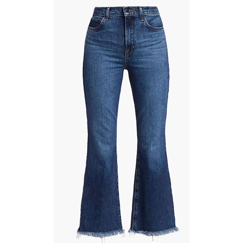 NEW! J BRAND Julia High-Rise Frayed Hem Crop Flare Jeans - 30